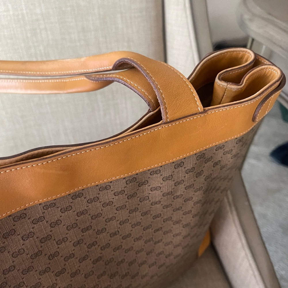 100% Authentic Gucci vintage GG canvas large tote bag 002.123.0138 (PP5) - Picture 13 of 16